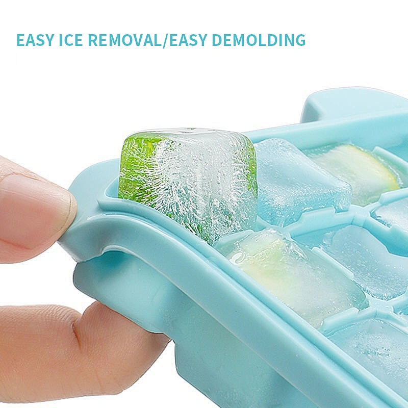 Hot Seller Food Grade Easy Release Silicone Ice cube Tray with lid 27 silicone Ice Mold Silicone Refrigerator Ice Mold